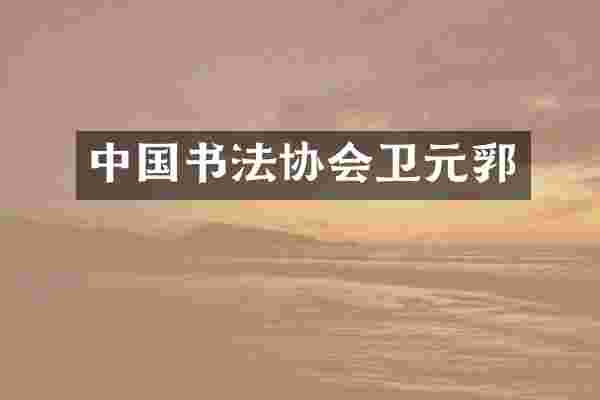 中国书法协会卫元郛