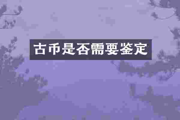 古币是否需要鉴定