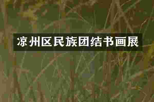 凉州区民族团结书画展