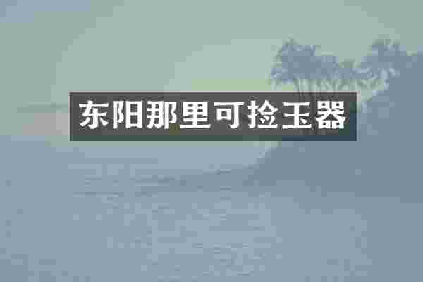 东阳那里可捡玉器