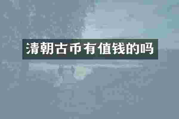 清朝古币有值钱的吗
