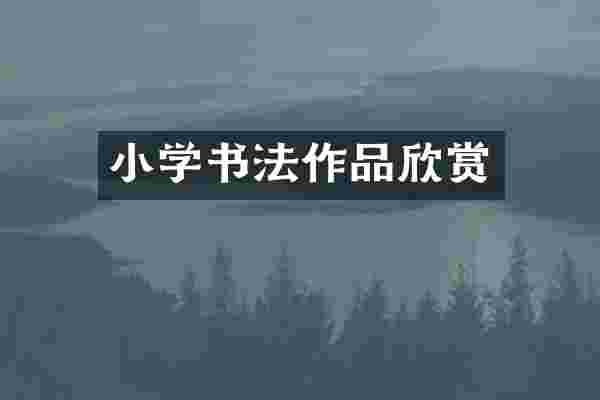 小学书法作品欣赏