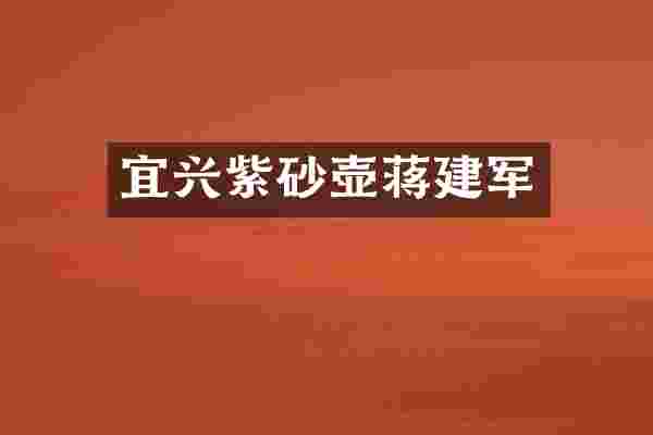 宜兴紫砂壶蒋建军
