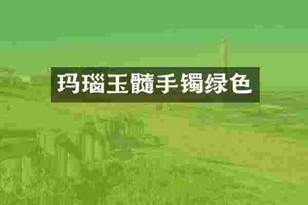 玛瑙玉髓手镯绿色