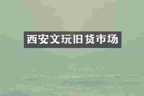 西安文玩旧货市场