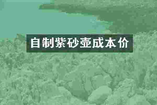 自制紫砂壶成本价