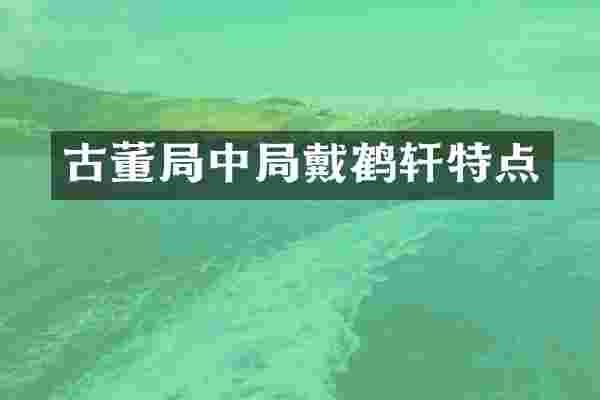 古董局中局戴鹤轩特点