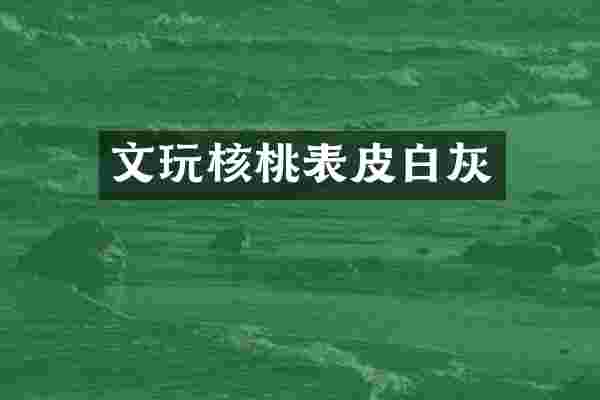 文玩核桃表皮白灰