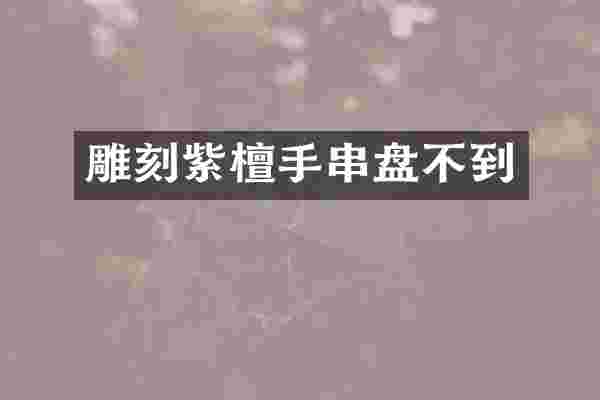 雕刻紫檀手串盘不到