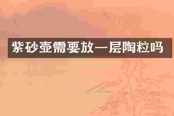 紫砂壶需要放一层陶粒吗