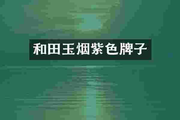 和田玉烟紫色牌子