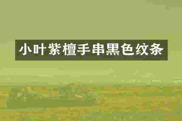 小叶紫檀手串黑色纹条