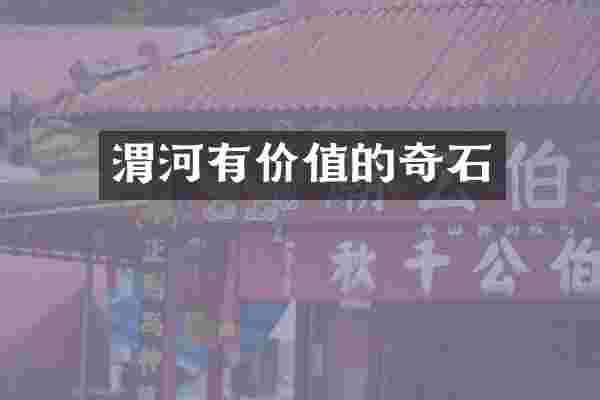 渭河有价值的奇石