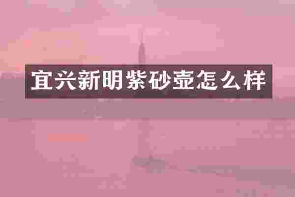宜兴新明紫砂壶怎么样