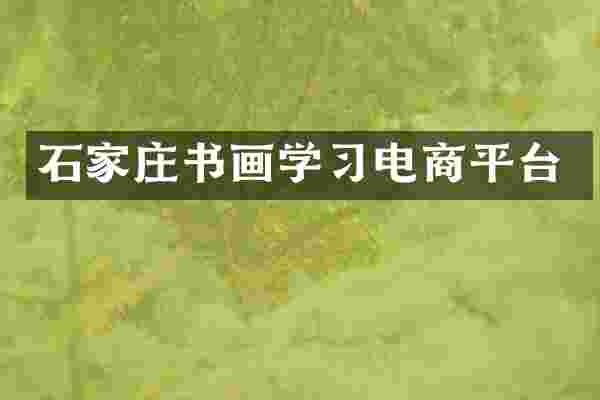 石家庄书画学习电商平台