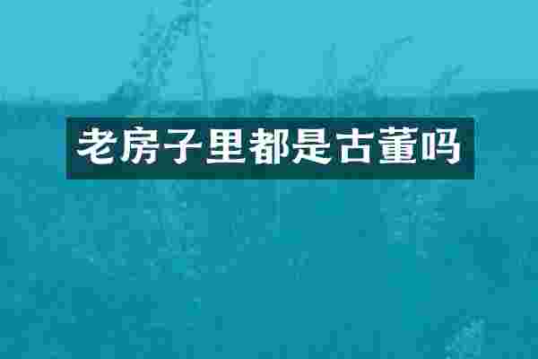 老房子里都是古董吗