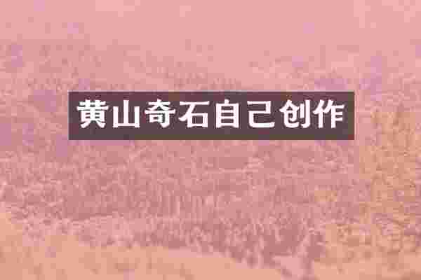 黄山奇石自己创作