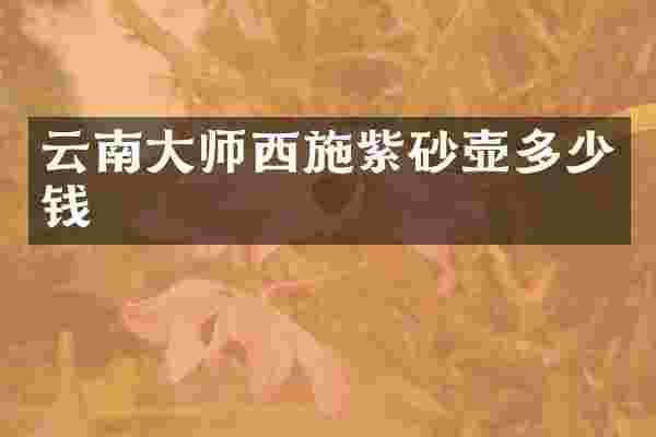 云南大师西施紫砂壶多少钱