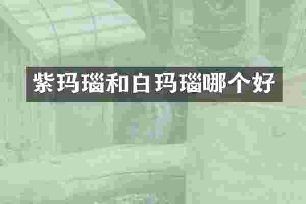 紫玛瑙和白玛瑙哪个好