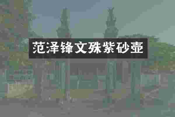 范泽锋文殊紫砂壶