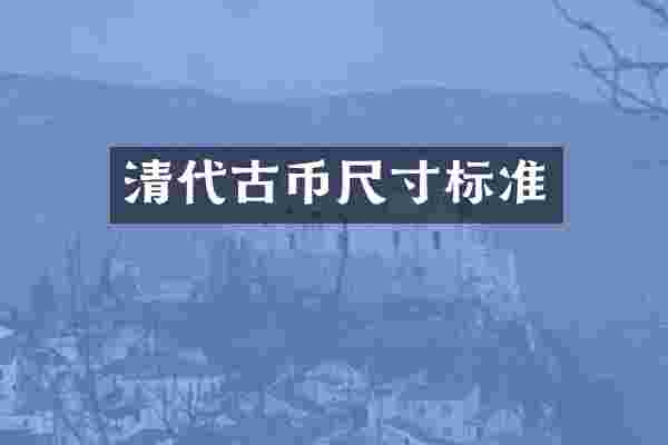清代古币尺寸标准