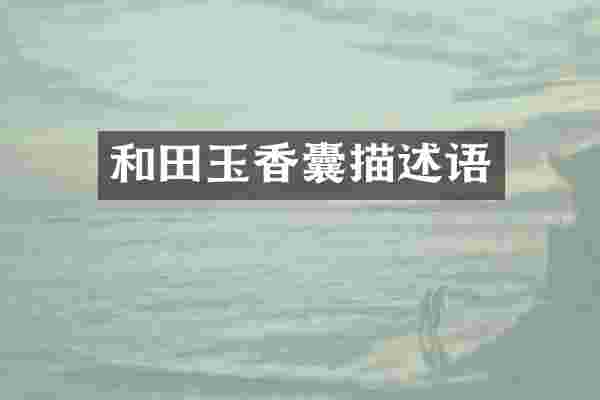 和田玉香囊描述语