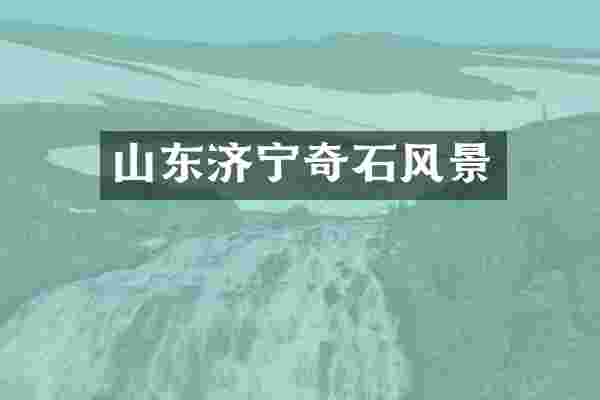 山东济宁奇石风景