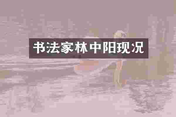 书法家林中阳现况