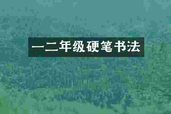 一二年级硬笔书法