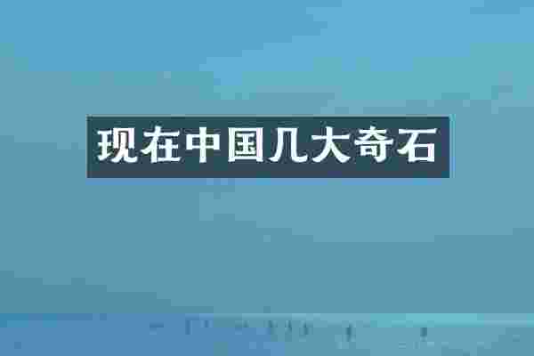 现在中国几大奇石