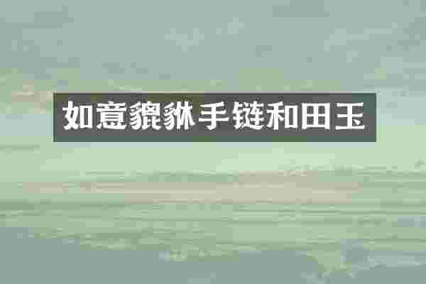 如意貔貅手链和田玉