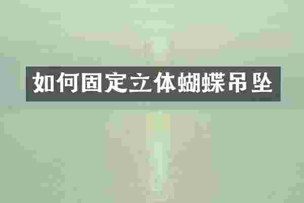如何固定立体蝴蝶吊坠