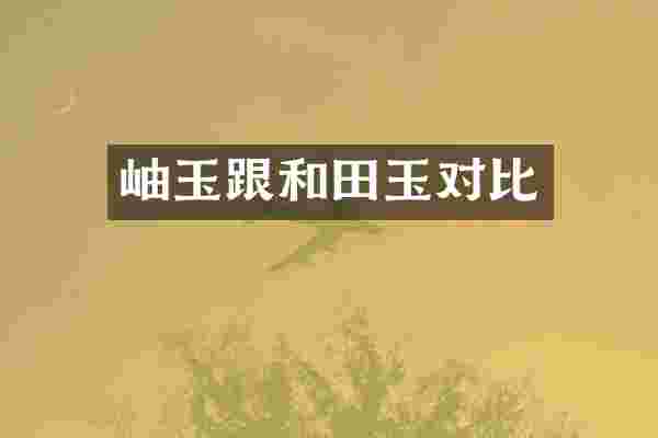 岫玉跟和田玉对比