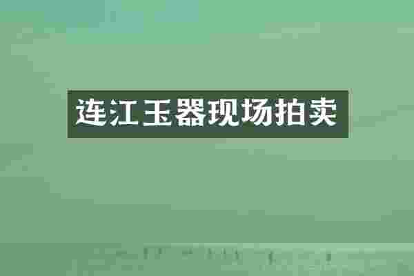 连江玉器现场拍卖