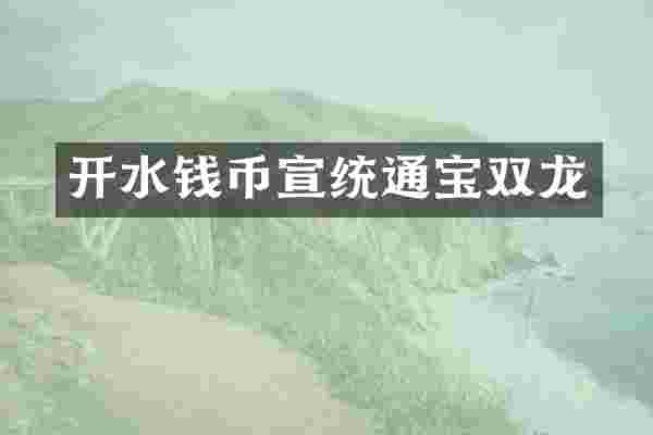 开水钱币宣统通宝双龙