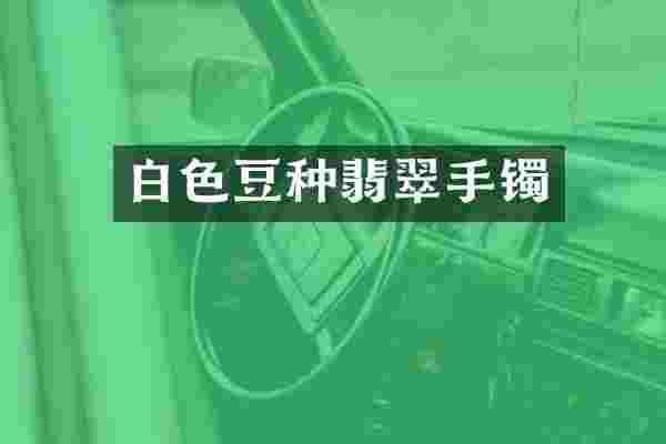 白色豆种翡翠手镯