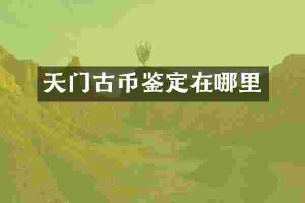 天门古币鉴定在哪里