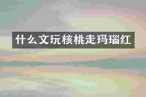 什么文玩核桃走玛瑙红