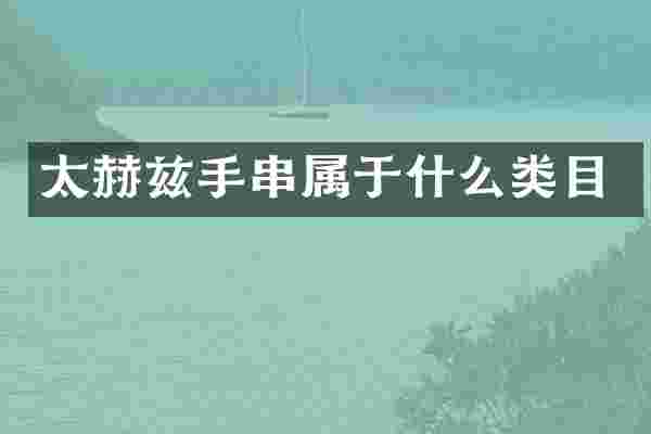 太赫兹手串属于什么类目