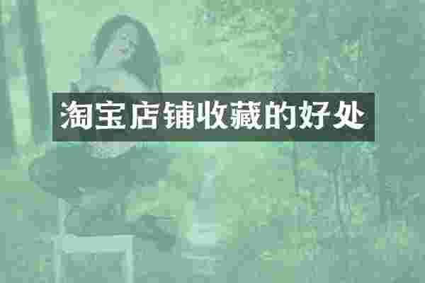 淘宝店铺收藏的好处