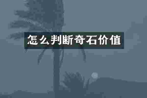 怎么判断奇石价值