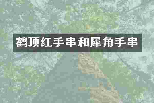 鹤顶红手串和手串