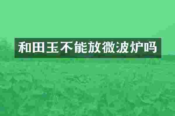 和田玉不能放微波炉吗