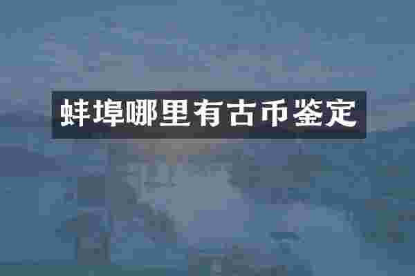蚌埠哪里有古币鉴定