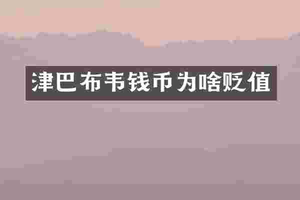 津巴布韦钱币为啥贬值