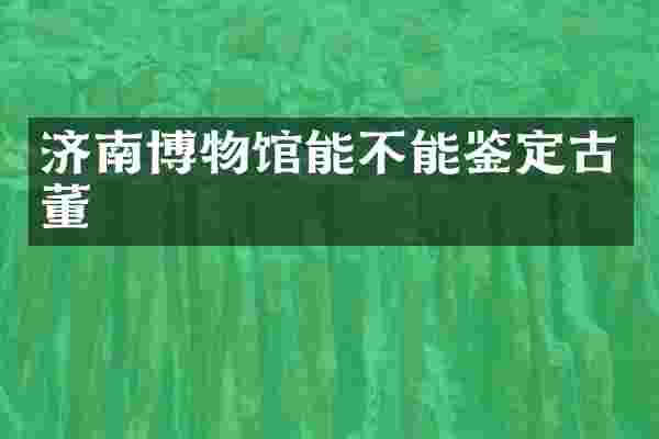 济南博物馆能不能鉴定古董