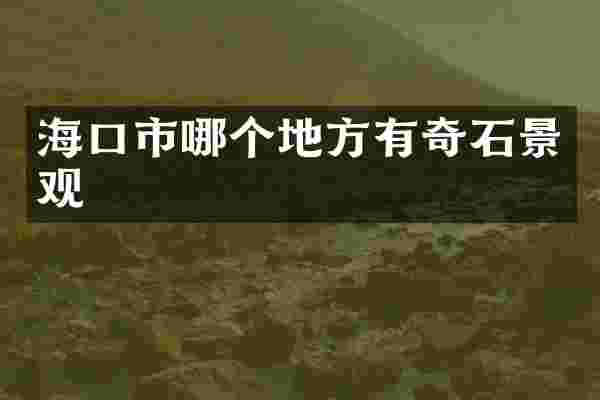 海口市哪个地方有奇石景观