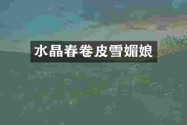 水晶春卷皮雪媚娘