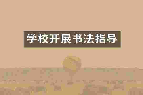 学校开展书法指导