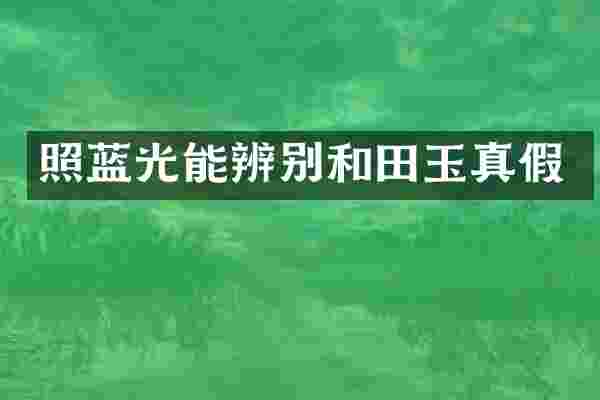 照蓝光能辨别和田玉真假